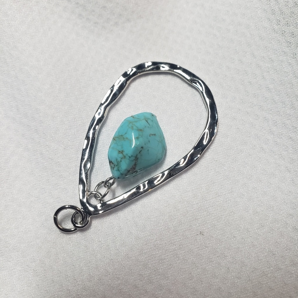 Silver and turquoise fashion pendant/charm